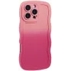 Phonesta Wavy Gradient Silicone Back Cover hoesje voor Apple iPhone 16 Pro - Roze 2