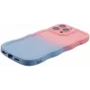 Phonesta Wavy Gradient Silicone Back Cover hoesje voor Apple iPhone 16 Pro - Roze/Blauw 5