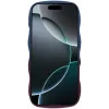 Phonesta Wavy Gradient Silicone Back Cover hoesje voor Apple iPhone 16 Pro Max - Donkerblauw/Donkerpaars 3