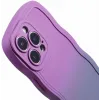 Phonesta Wavy Gradient Silicone Back Cover hoesje voor Apple iPhone 16 Pro Max - Paars 6