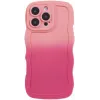Phonesta Wavy Gradient Silicone Back Cover hoesje voor Apple iPhone 16 Pro Max - Roze