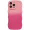 Phonesta Wavy Gradient Silicone Back Cover hoesje voor Apple iPhone 16 Pro Max - Roze