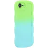 Phonesta Wavy Gradient Silicone Back Cover hoesje voor Apple iPhone 17e/16e - Groen/Blauw 2