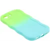 Phonesta Wavy Gradient Silicone Back Cover hoesje voor Apple iPhone 17e/16e - Groen/Blauw 5