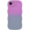 Phonesta Wavy Gradient Silicone Back Cover hoesje voor Apple iPhone 17e/16e - Paars