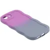 Phonesta Wavy Gradient Silicone Back Cover hoesje voor Apple iPhone 17e/16e - Paars 5