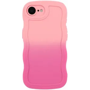 Phonesta Wavy Gradient Silicone Back Cover hoesje voor Apple iPhone 17e/16e - Roze