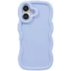 Phonesta Wavy Silicone Back Cover hoesje voor Apple iPhone 16 - Paars