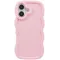 Phonesta Wavy Silicone Back Cover hoesje voor Apple iPhone 16 - Roze