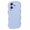 Phonesta Wavy Silicone Back Cover hoesje voor Apple iPhone 16 Plus - Paars 2