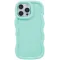 Phonesta Wavy Silicone Back Cover hoesje voor Apple iPhone 16 Pro - Mintgroen