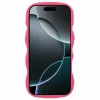 Phonesta Wavy Silicone Back Cover hoesje voor Apple iPhone 16 Pro Max - Hot Pink 3