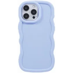 Phonesta Wavy Silicone Back Cover hoesje voor Apple iPhone 16 Pro Max - Paars