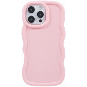 Phonesta Wavy Silicone Back Cover hoesje voor Apple iPhone 16 Pro Max - Roze