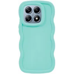 Phonesta Wavy Silicone Back Cover hoesje voor Xiaomi 14T - Mintgroen