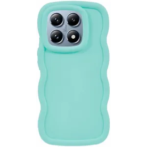 Phonesta Wavy Silicone Back Cover hoesje voor Xiaomi 14T - Mintgroen
