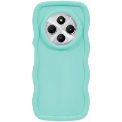 Phonesta Wavy Silicone Back Cover hoesje voor Xiaomi Redmi 14C / Xiaomi Poco C75 - Mintgroen