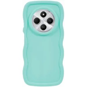 Phonesta Wavy Silicone Back Cover hoesje voor Xiaomi Redmi 14C / Xiaomi Poco C75 - Mintgroen