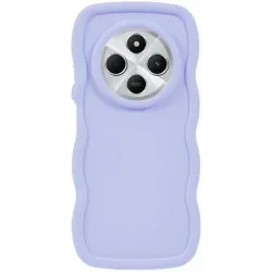 Phonesta Wavy Silicone Back Cover hoesje voor Xiaomi Redmi 14C / Xiaomi Poco C75 - Paars