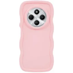 Phonesta Wavy Silicone Back Cover hoesje voor Xiaomi Redmi 14C / Xiaomi Poco C75 - Roze