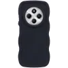 Phonesta Wavy Silicone Back Cover hoesje voor Xiaomi Redmi 14C / Xiaomi Poco C75 - Zwart