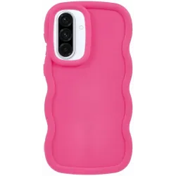 Phonesta Wavy Silicone Back Cover hoesje voor Samsung Galaxy A36/A56 - Hot Pink