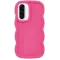 Phonesta Wavy Silicone Back Cover hoesje voor Samsung Galaxy A36/A56 - Hot Pink