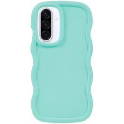 Phonesta Wavy Silicone Back Cover hoesje voor Samsung Galaxy A36/A56 - Mintgroen
