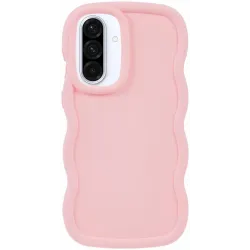 Phonesta Wavy Silicone Back Cover hoesje voor Samsung Galaxy A36/A56 - Roze