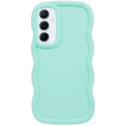 Phonesta Wavy Silicone Back Cover hoesje voor Samsung Galaxy S24 FE - Mintgroen