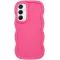 Phonesta Wavy Silicone Back Cover hoesje voor Samsung Galaxy S25/S24 - Hot Pink