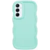 Phonesta Wavy Silicone Back Cover hoesje voor Samsung Galaxy S25 Plus/S24 Plus - Mintgroen