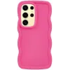 Phonesta Wavy Silicone Back Cover hoesje voor Samsung Galaxy S25 Ultra - Hot Pink