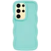 Phonesta Wavy Silicone Back Cover hoesje voor Samsung Galaxy S25 Ultra - Mintgroen