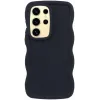 Phonesta Wavy Silicone Back Cover hoesje voor Samsung Galaxy S25 Ultra - Zwart