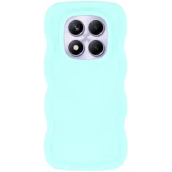 Phonesta Wavy Silicone Back Cover hoesje voor Xiaomi Redmi Note 14 Pro 4G - Mintgroen