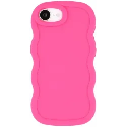 Phonesta Wavy Silicone Back Cover hoesje voor Apple iPhone 17e/16e - Hot Pink