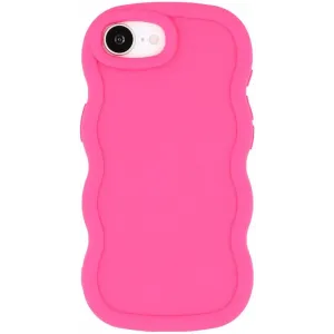 Phonesta Wavy Silicone Back Cover hoesje voor Apple iPhone 17e/16e - Hot Pink