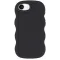 Phonesta Wavy Silicone Back Cover hoesje voor Apple iPhone 17e/16e - Zwart
