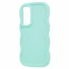 Phonesta Wavy Silicone Back Cover hoesje voor Samsung Galaxy A15 4G/5G - Mintgroen 3