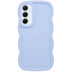 Phonesta Wavy Silicone Back Cover hoesje voor Samsung Galaxy A35 - Paars