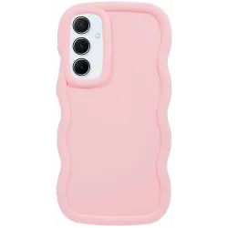 Phonesta Wavy Silicone Back Cover hoesje voor Samsung Galaxy A55 - Roze