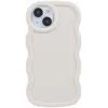 Phonesta Wavy Silicone Back Cover hoesje voor Apple iPhone 15 - Beige
