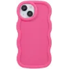 Phonesta Wavy Silicone Back Cover hoesje voor Apple iPhone 15 - Hot Pink