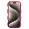 Phonesta Wavy Silicone Back Cover hoesje voor Apple iPhone 15 - Hot Pink 2