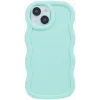 Phonesta Wavy Silicone Back Cover hoesje voor Apple iPhone 15 - Mintgroen