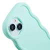 Phonesta Wavy Silicone Back Cover hoesje voor Apple iPhone 15 - Mintgroen 6