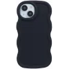 Phonesta Wavy Silicone Back Cover hoesje voor Apple iPhone 15 - Zwart