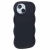 Phonesta Wavy Silicone Back Cover hoesje voor Apple iPhone 15 - Zwart 3