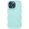 Phonesta Wavy Silicone Back Cover hoesje voor Apple iPhone 15 Pro - Mintgroen
